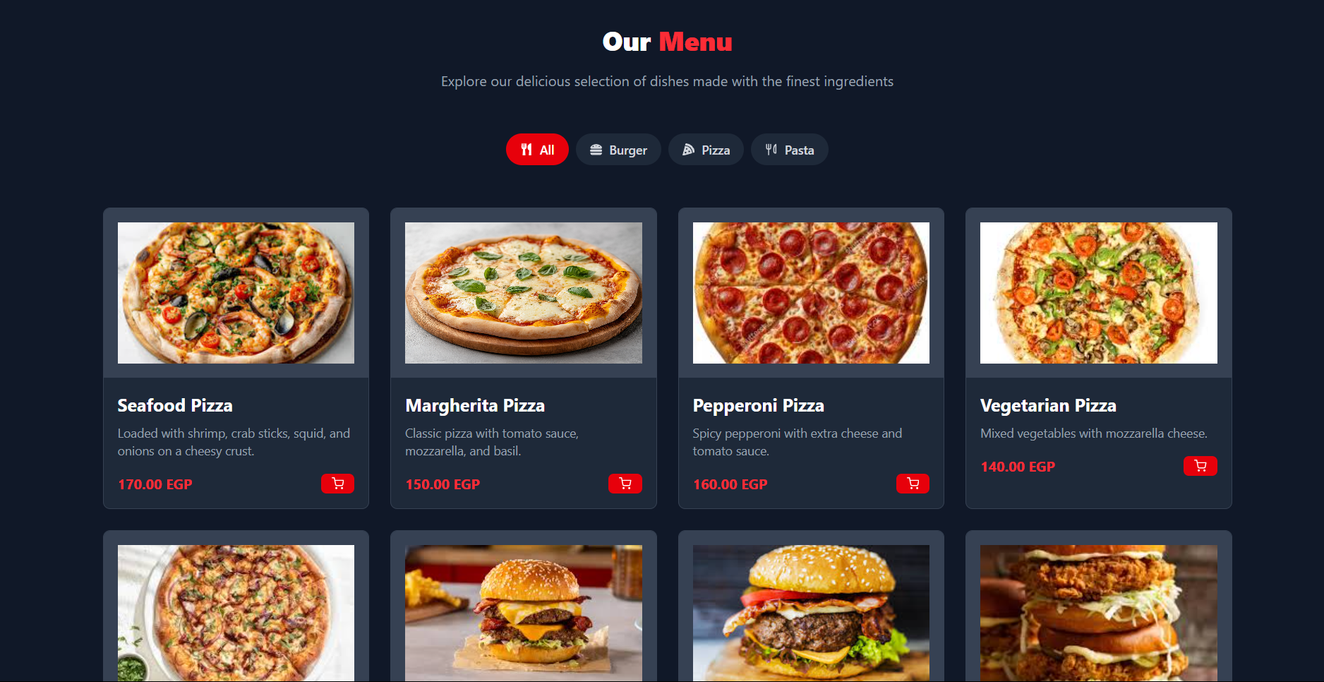 TripleBite - Food Ordering System